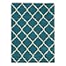 Ottomanson Indoor Moroccan Trellis Design Jute Back 3x5 Soft Shag Area Rug for Bedroom, Living Room, Dining Room, Office, 3'3