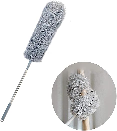 Amazon ホコリ取り はたき ハンディモップ 伸縮可能 高い所掃除 ほこりとり 250cmまで伸縮 手洗い可能 曲がる可能 天井 車 家 ブラインド エアコンに適用 グレー はたき ほこり取り オンライン通販