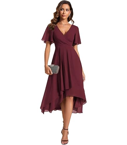 high neck fall wedding guest dress Ever-Pretty Women's Long Sleeves Midi Cocktail Dresses Color:Cognac Leather The knee TIPOCOLLEZIONE_Main American Girl Josefina Christmas