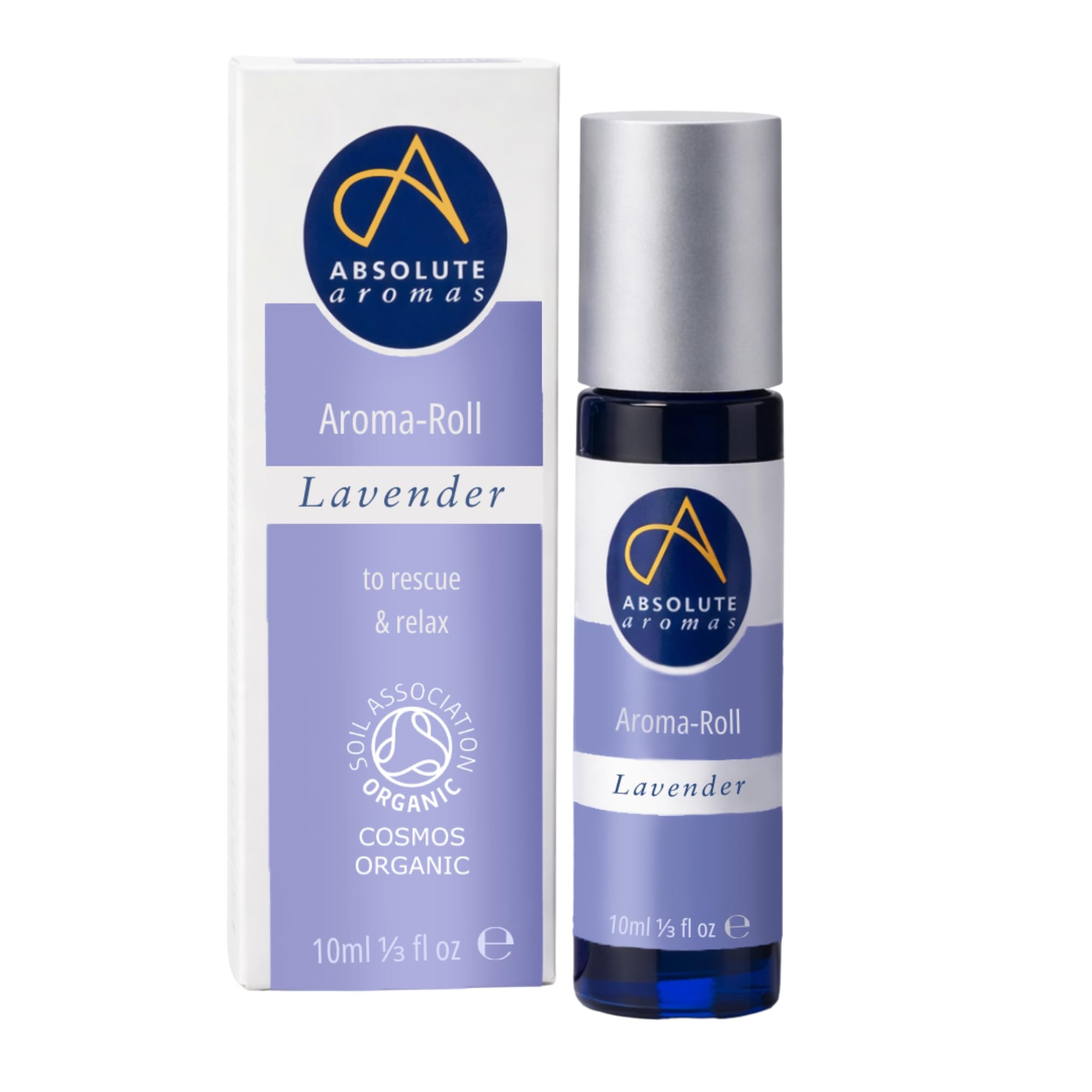 Absolute Aromas Lavender Aroma-Roll Roller Ball - Contains 100% Pure, Natural, Organic Lavender Essential Oil - A Light Calming Essential Oil Blend to Soothe and Balance — image 1