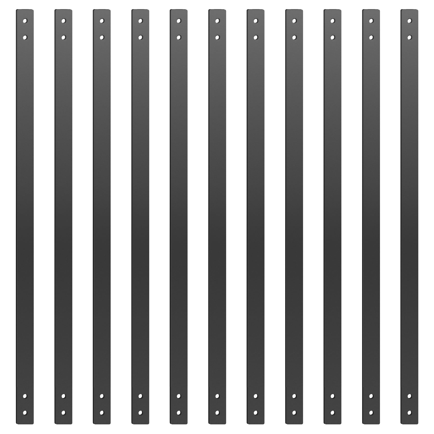 Photo 1 of Akenow 61 Pack Heavy Duty Deck Baluster with Screws, 32.25"x1"Black Metal Deck Balusters, Flat Straight Baluster Porch Railing, Durable Cast Iron Deck Railing, for Outdoor Stair Deck Porch
