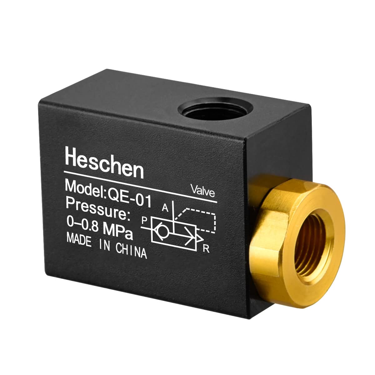 Heschen Pneumatic Quick Exhaust Valve, QE-01, PT1/8 Thread Pipe One Way Flow