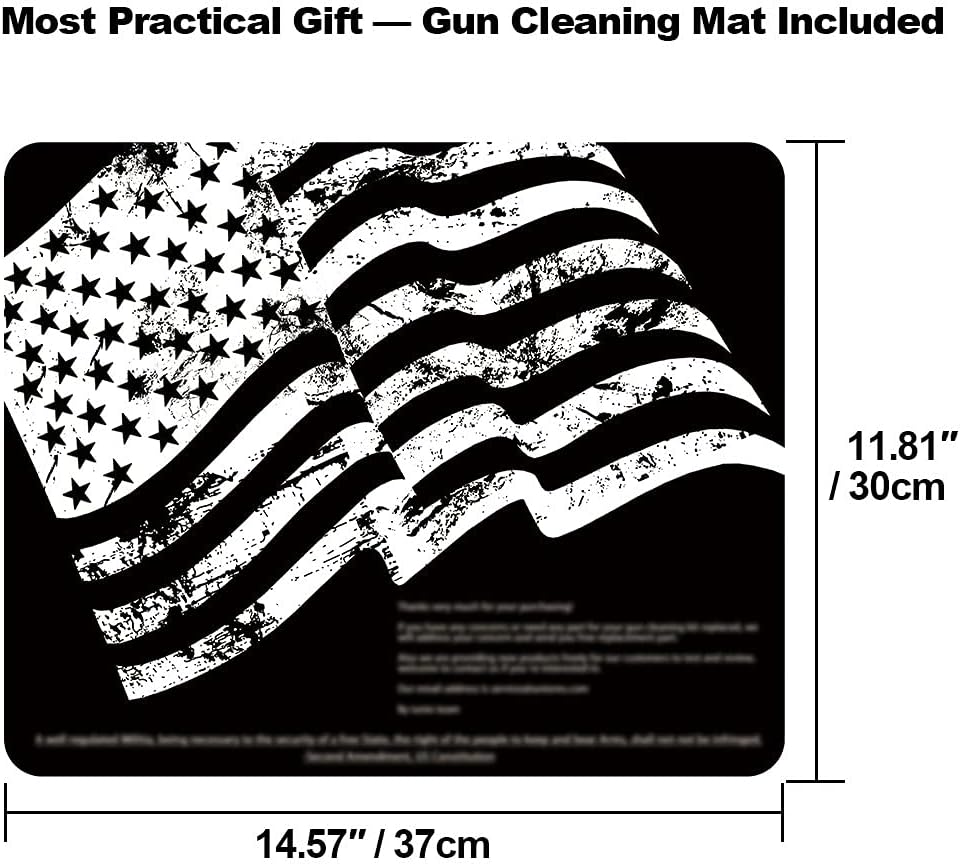iunio -Gun Cleaning Kit-，Universal，All Caliber，with Mat and Carrying Case，for All Guns, Rifle, Shotgun, Handgun, Pistol, Hunting, Shooting : Sports & Outdoors