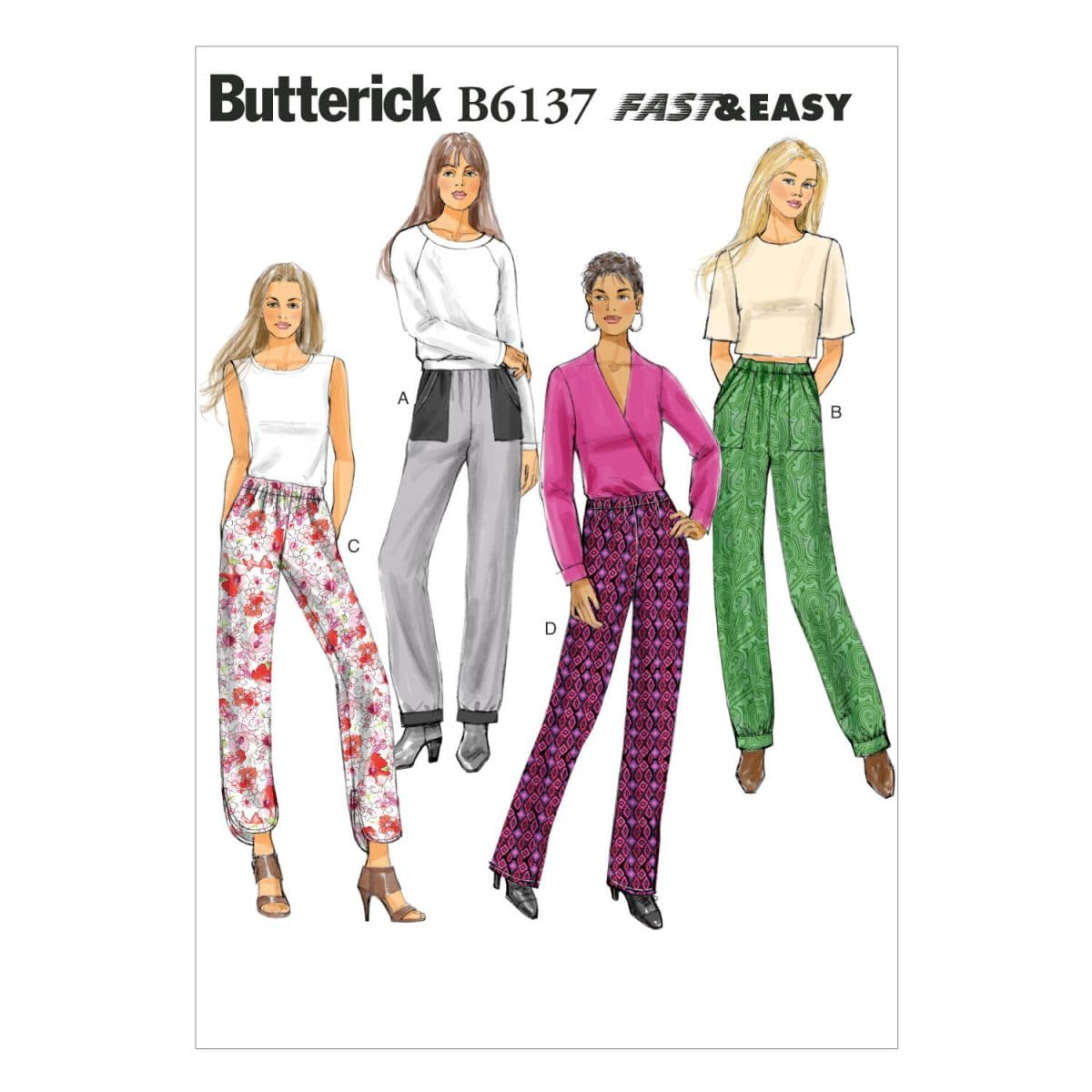 Butterick Patterns 6137, Misses Pants,Sizes, Paper, Multi-Colour, E5 (14-16-18-20-22)