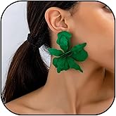 Statement Flower Earrings for Women Trendy Pink Flower Dangle Drop Earrings Spring Statement Jewelry Fashion Accessories for Wedding Gifts