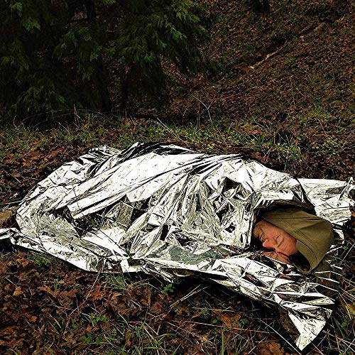 Urgence Survie Couvertures 5pcs Bivouac Sac Réfléchissant Thermique Sécurité Pour Voiture Tactique Gear, Extérieur…