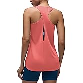 Emlovm Women's Cross Backless Long Workout Tank Tops High Neck Sleeveless Racerback Shirts Open Back Athletic Clothes