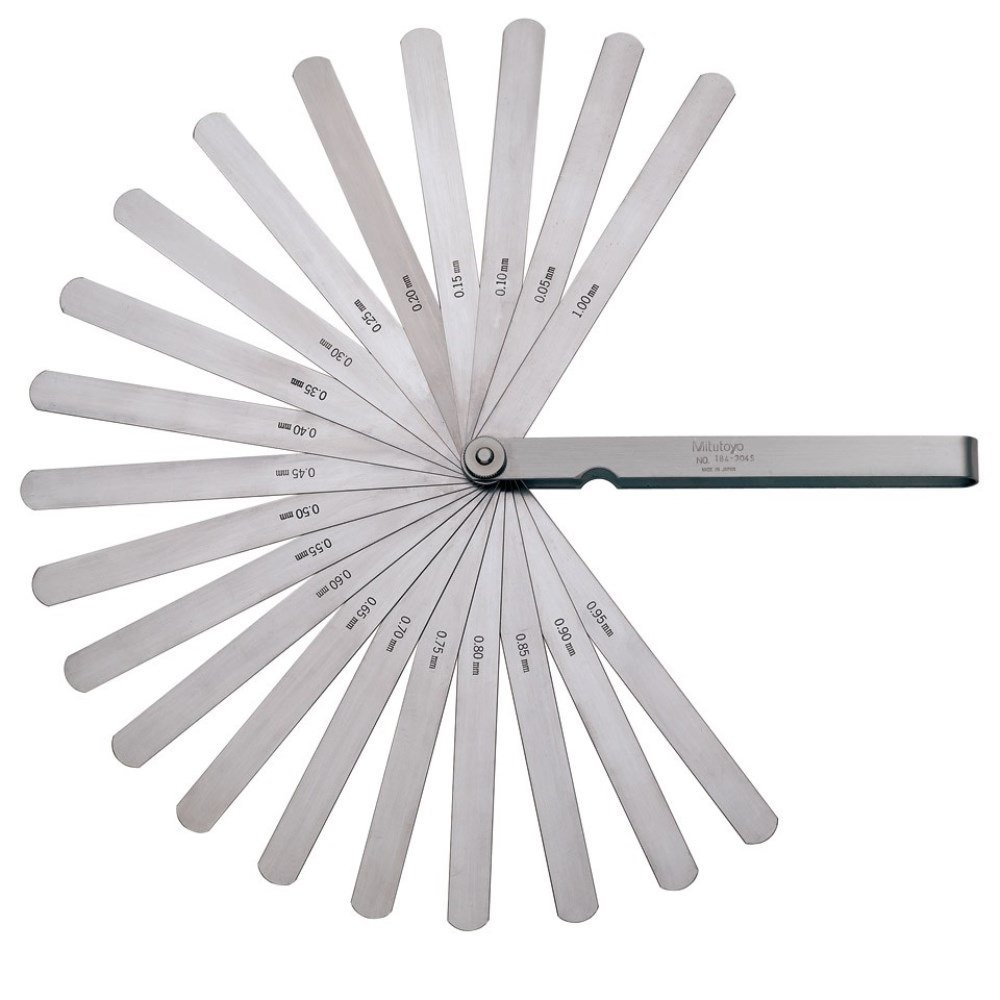 Mitutoyo 184-304S Thickness Gauge 20 Leaves, Silver