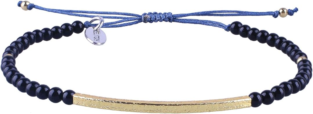 Kelitch Friendship Bracelets Handmade Single Strand Gold Beaded