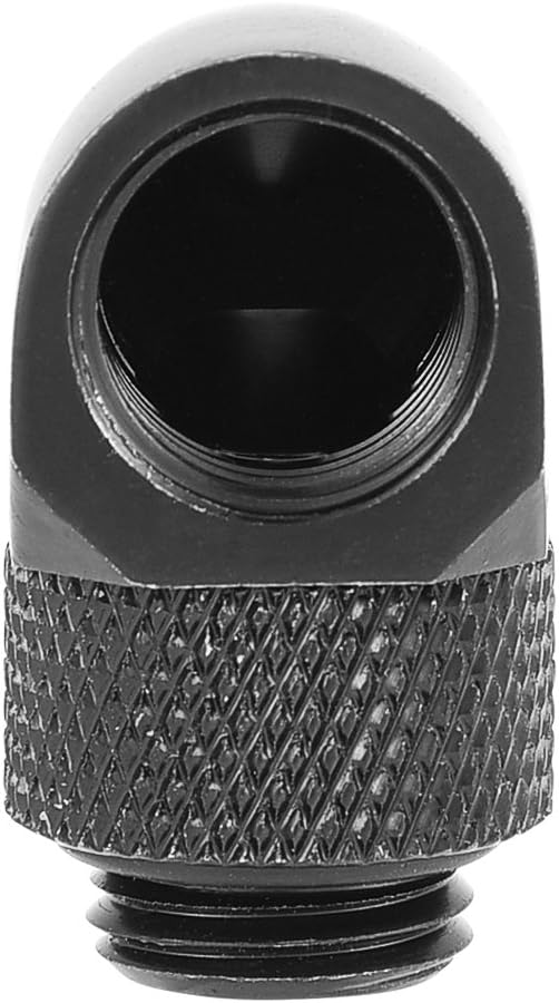 Richer-R Water Cooling Fitting, G1/4 Thread Elbow Connector, 90 Degrees, for Desktop Water Cooling, Black - Image 4
