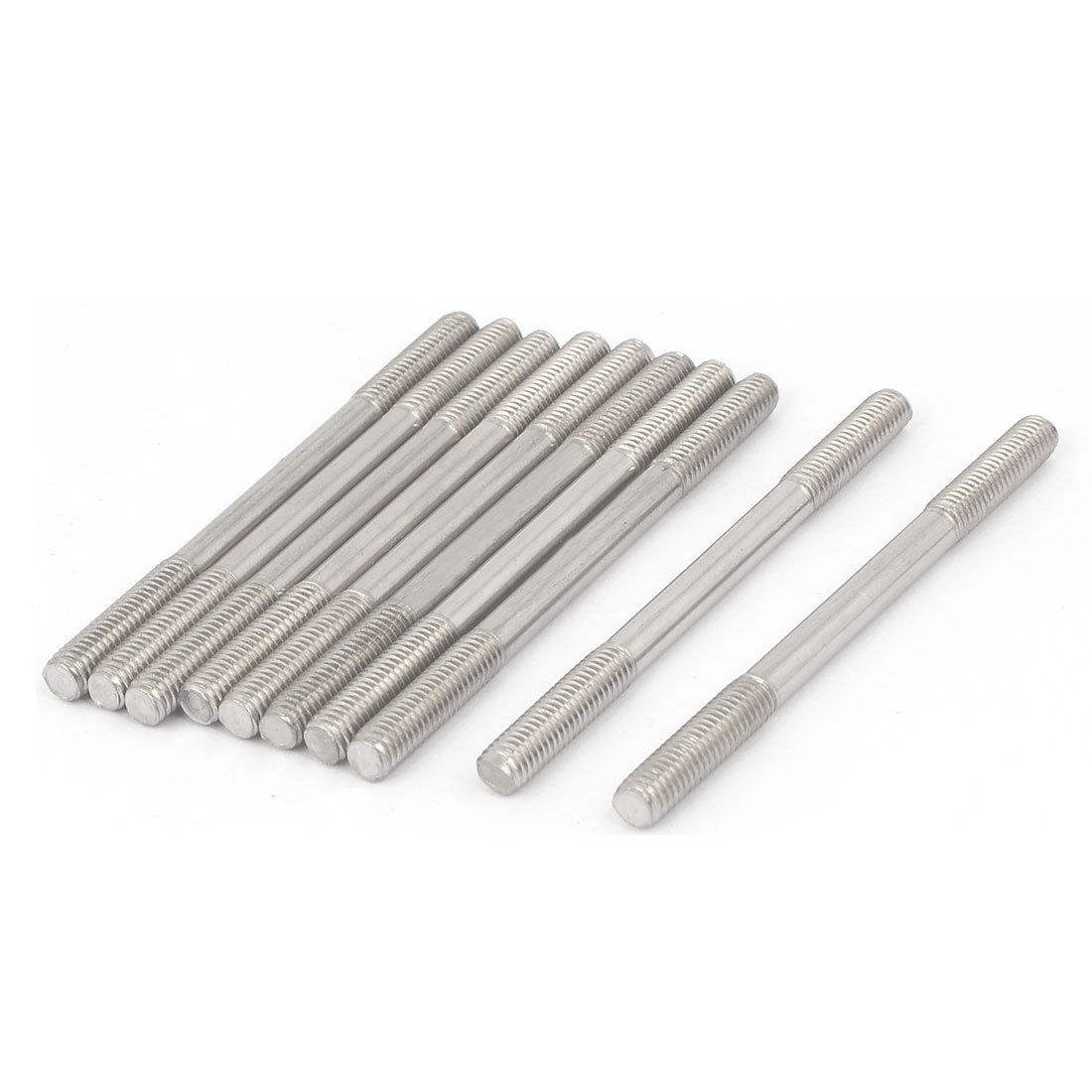 Sourcingmap M5x70mm 304 Stainless Steel Double End Threaded Stud Screw Bolt 10pcs