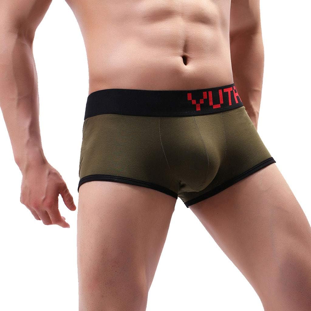 Men's Briefs Boxer Solid Color Men Slim Fit Underwear Men Underwear