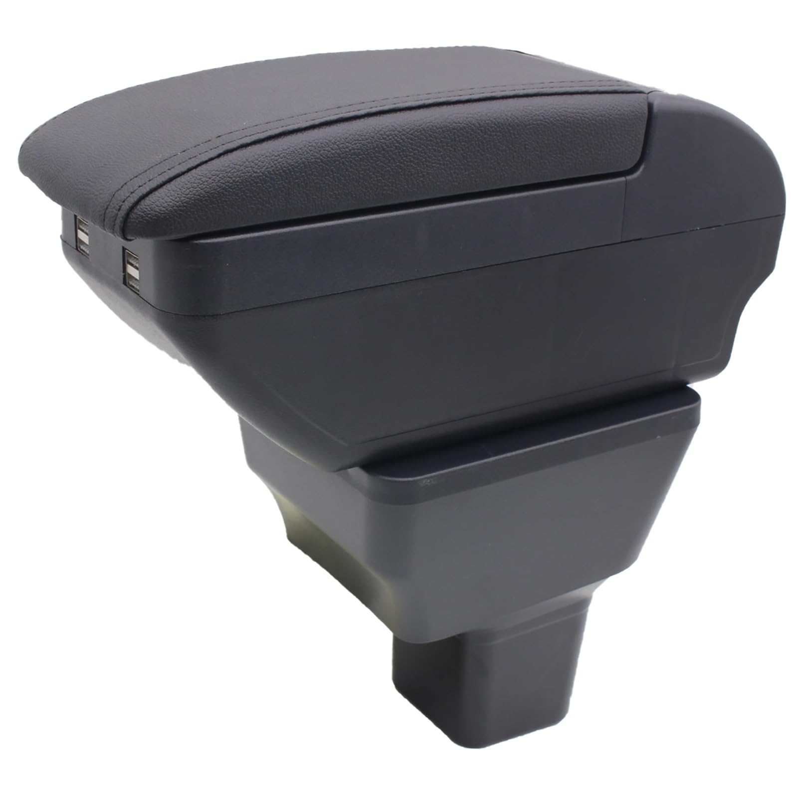 Photo 1 of YJYWZH Double-Layer Armrest Box for Nissan Versa Almera 2020-2024 Car Center Storage Box Organizer Interior Hand Centre Consoles with 4 USB Port Cup Holder Black Accessories
