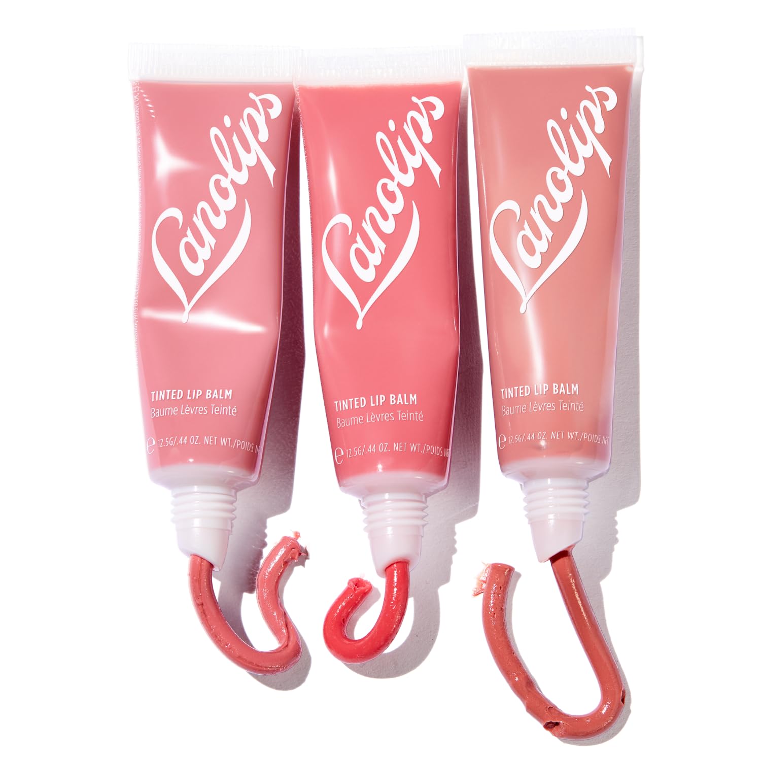 Lanolips Essentials Lip Tint Gift Set - Tinted Lanolin Lip Balm Set - Hydrating Lip Moisturizer Kit with Three Universal Shades (12.5g / 0.44 oz each)