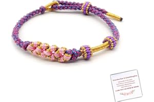 Angyape To My Granddaughter A Link That Can Never Be Undone Peach Blossom Bracelet, Granddaughter Bracelet from Grandma Adjustable Braided Bracelets for Women Teen Girls Jewelry Christmas Gifts