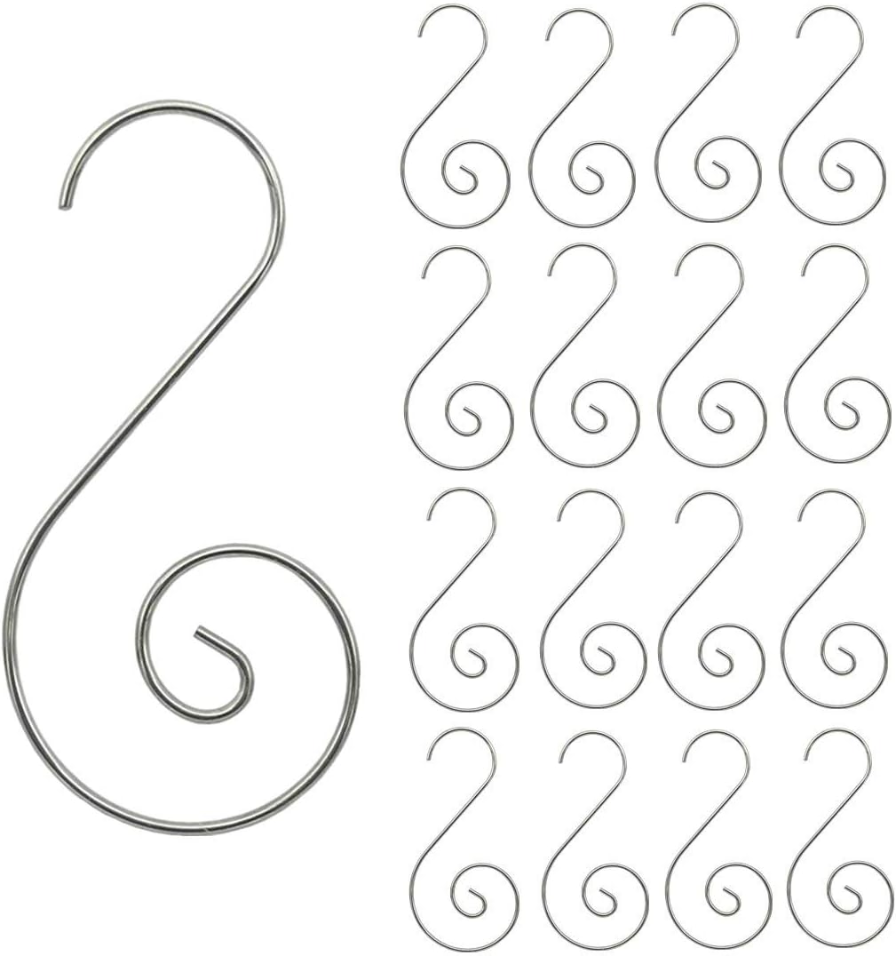 Ornament Hooks - Supoice 160 Pcs Christmas Ornament Hooks Stainless Steel Christmas Ornament Hangers Perfect for Christmas Tree Decorations
