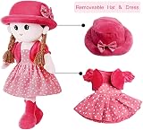 iEasey Adorable Baby Girl Rag Doll with Removable Dress Hat 35cm view 2