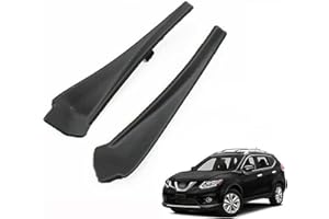 YUNHECAM Front Windshield Wiper Side Cowl Extension Fender Cover Trim for 2014 2015 2016 2017 2018 2019 2020 Nissan Rogue Pair Left Right Black Durability Plastic Panel Caps 2PCS