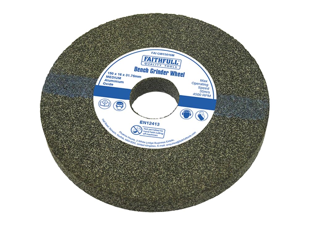 Faithfull GW15016M General Purpose Grinding Wheel 150 x 16mm - Medium Alox