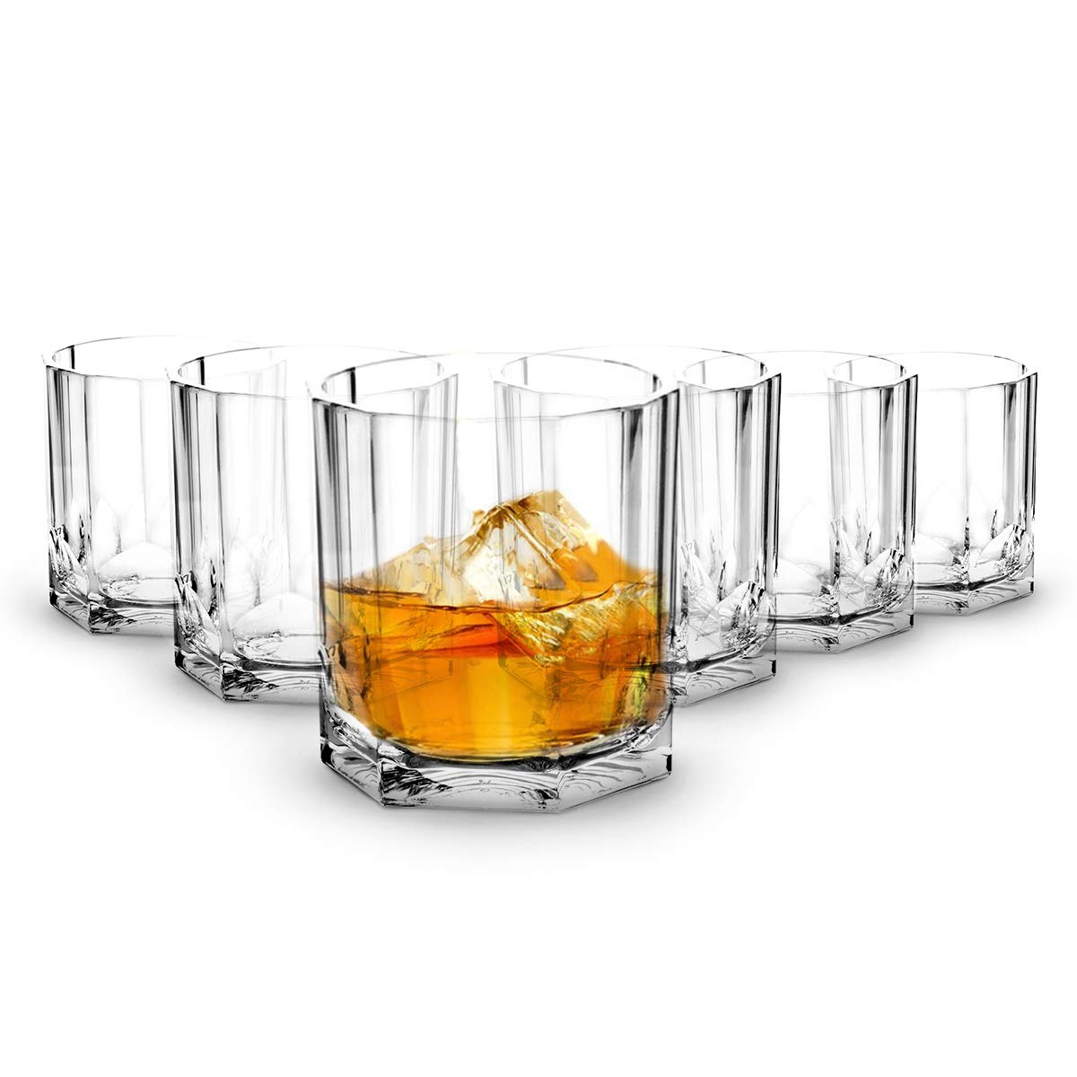 RB Whiskey Glasses Premium Plastic Unbreakable Reusable 13oz, Set of 6 — image 1