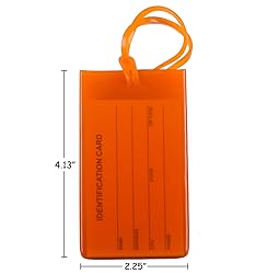 4 Packs Colorful Flexible Travel Luggage Tags for