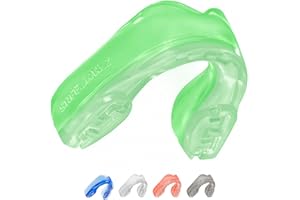 SafeJawz Elements Dual Layer Mouthguard Premium Protection Adults and Junior Gum Shield with Case for Boxing, MMA, Rugby, Martial Arts, Judo and All Contact Sports