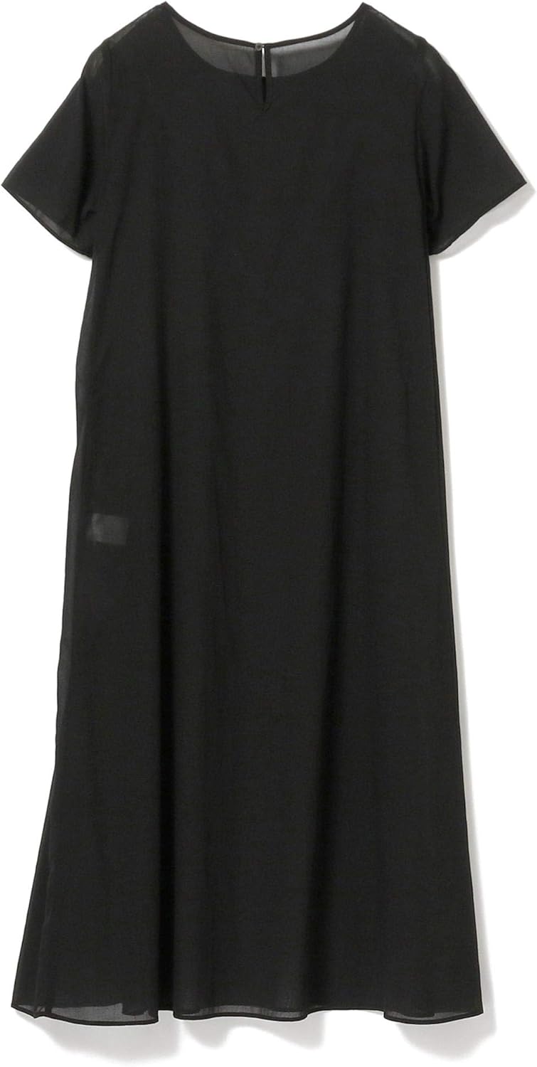 Amazon ビームスライツ Beams Lights ワンピース シフォン ハーフスリーブワンピース レディース Black 36 ワンピース チュニック 通販