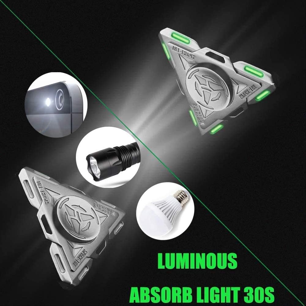 Luminous Tri Fidget Spinner UFO,Glow in The Dark Spinning Toys Sensory Gadget Finger Hand Spinner Metal - Image 3