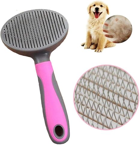 Peigne Pour Animaux Peigne Autonettoyant Pour Animaux De Compagnie Brosse De Toilettage Peigne Demeloir Pour Chien Et Chat Avec Poils Longs Et Courts Amazon Fr Animalerie