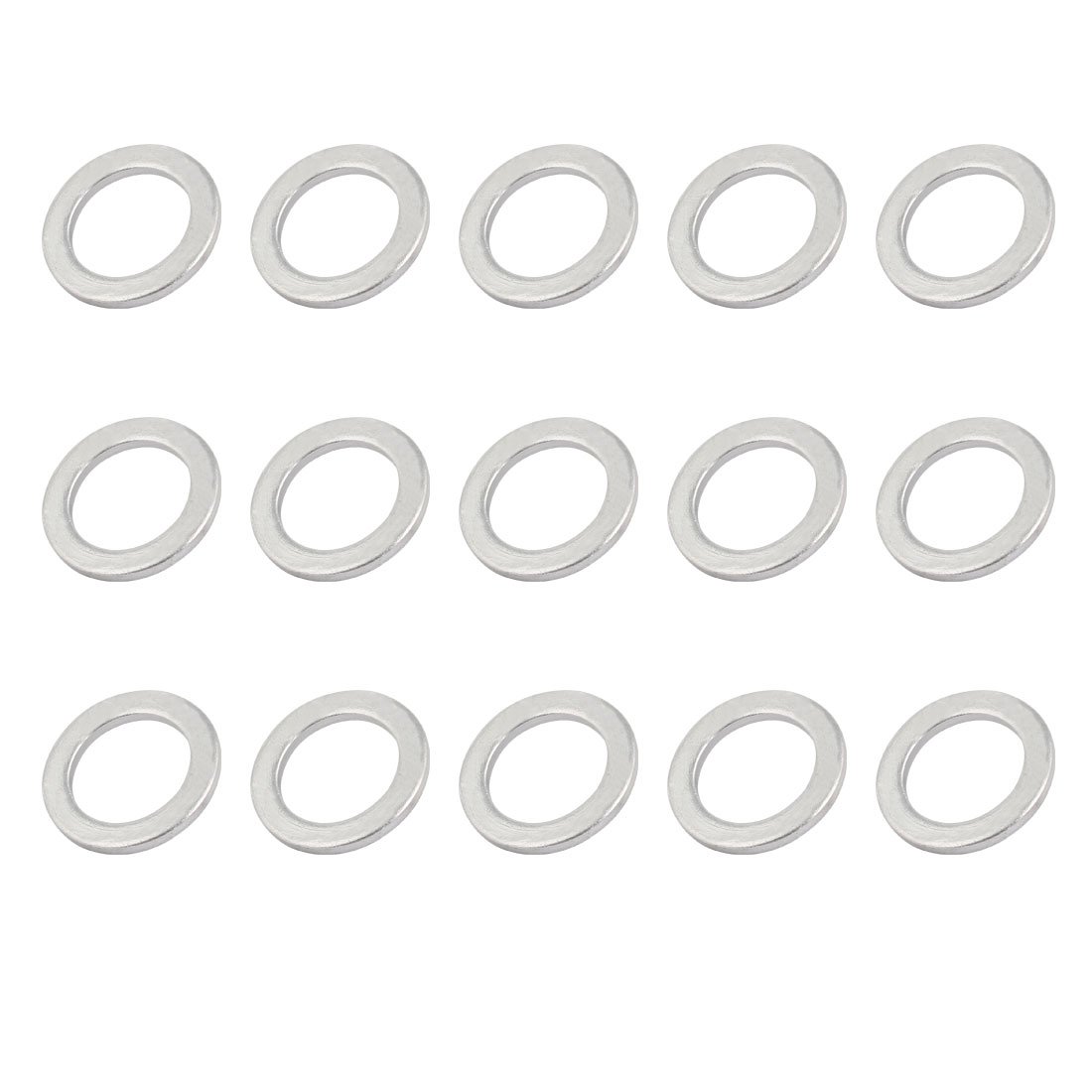Sourcingmap 16mmx24mmx2mm Engine Oil Drain Plug Crush Gasket Aluminum Washer Seals 15pcs