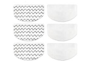KVLZ Steam Mop Replacement Pads for Bissell Powerfresh Steam Mop Pads Compatible with 1940 1440 1544 Series 19402 19404 19408 19409 1940a 1940f 1940q 1940t 1940w Washable Reusable Steam Mop Pad (6-PACK)