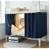 ITODA Bottom Bunk Bed Curtains Solid Color Thickened Blackout Curtains Canopy Loft Bedroom Privacy Curtains for Student Dormitories Single Beds