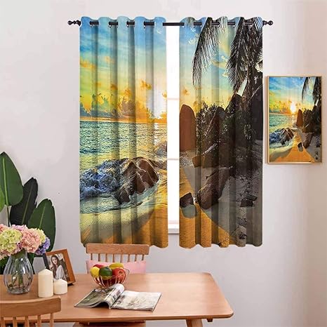 Cortinas que bloquean la luz con forro Colección de decoración costera