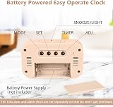 Vicloon Digital Alarm Clock Bedside LED Display 12/24H Temp Date Timer Orange view 4