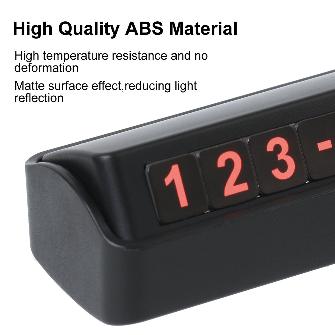 Temporary Parking Phone Card,Reversible Hidden Magnetic Adjustable Phone Number (Silver)