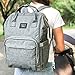KiddyCare Diaper Bag Backpack, Multi-Function Waterproof Maternity Nappy Bags for Travel with Baby, Large Capacity, Stylish and Durable, Gray Melange