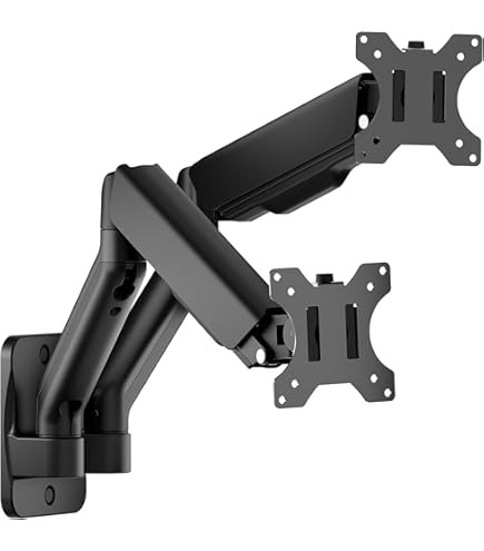 Amazon.com: Flat Panel Dual Vertical Monitor Arm Wall Mount