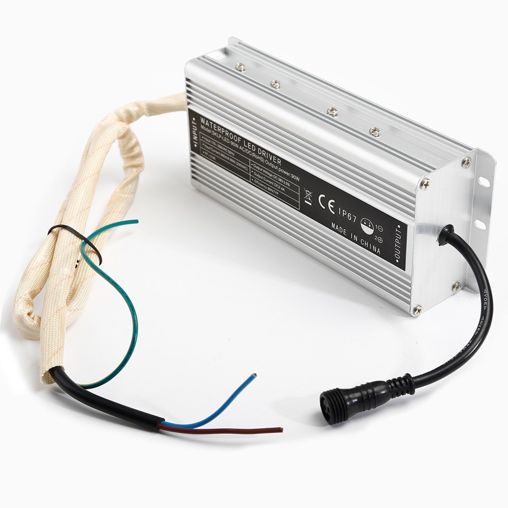 AGM 60W / 90W / 180W IP67 Waterproof LED Transformer Driver Power Supply DC 36V for LED Strip Lights, Panel Light Lamp