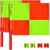 SAWHOX Soccer Referee Flags, 2PCS Referee Kit Detachable Referee Flags