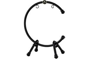 SONIC ENERGY 22" Table Gong Stand, Coated Steel, Large — NOT MADE IN CHINA — for Meditation, Sound Healing Therapy and Yoga, 2-YEAR WARRANTY