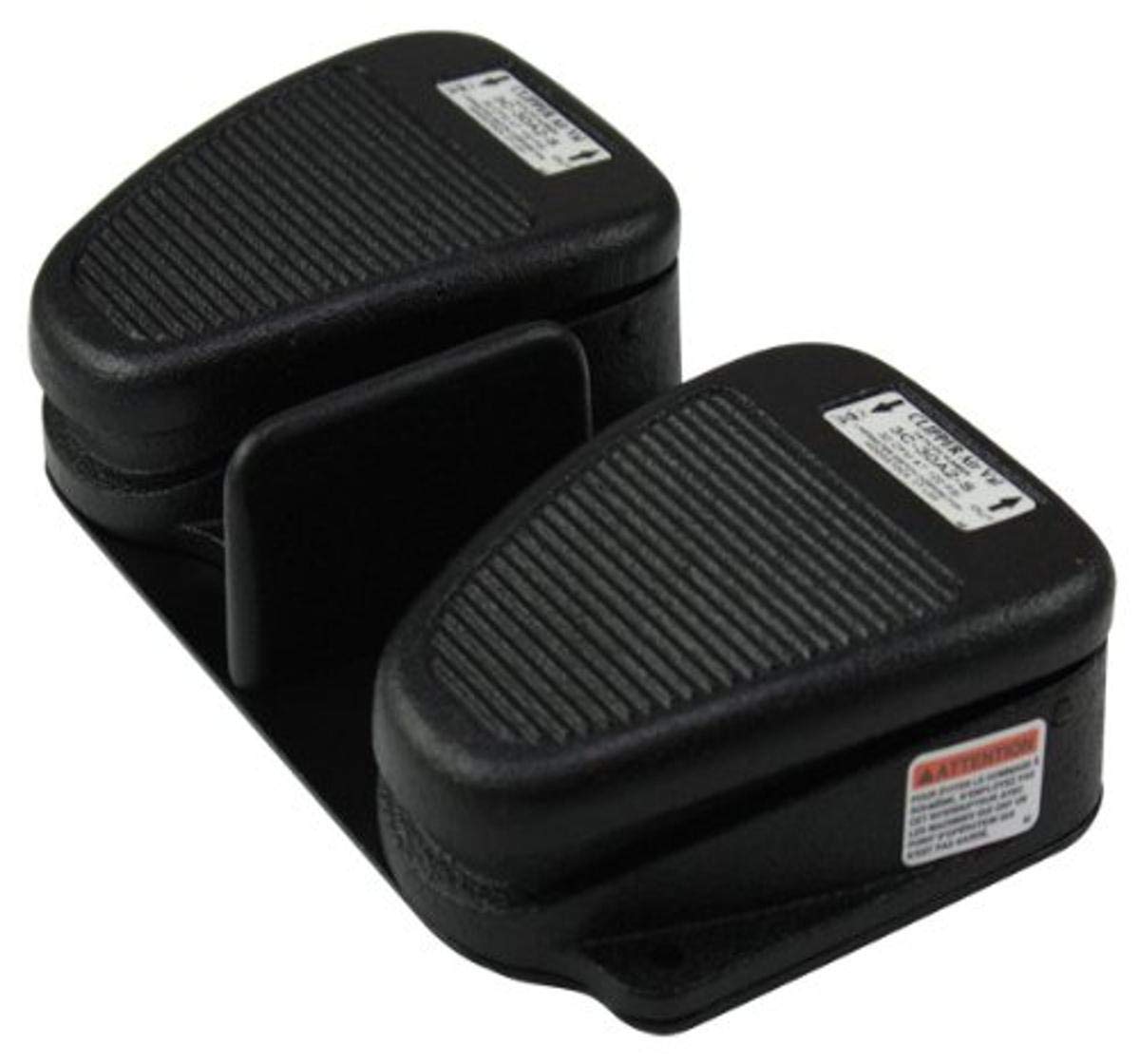 Linemaster TWIN 632-S Clipper Twin Foot Switch, Electrical, 2-Pedal, Momentary, Single Stage, No Guard, Black