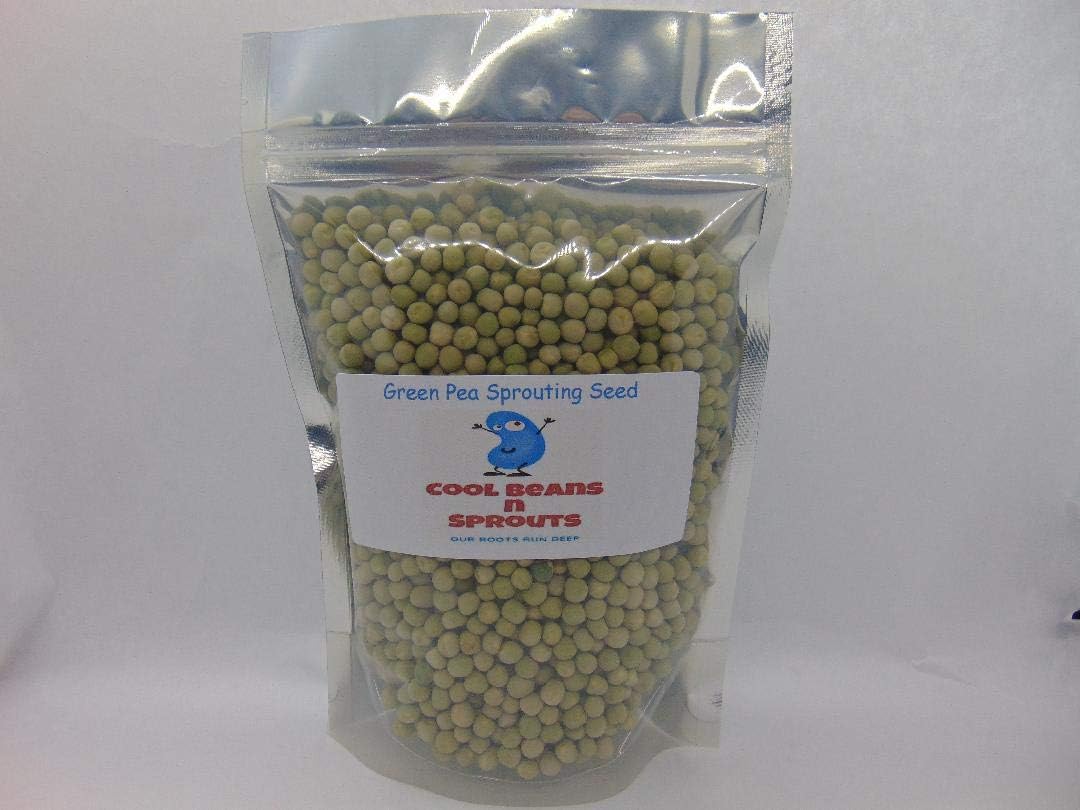 "COOL BEANS n SPROUTS" Brand, Green Pea Seeds for Sprouting Microgreens,4 Ounces, A superfood Packed with antioxidants and Health-Promoting nutrients. A Small Town Family Run USA Business.Thank You !: Garden & Outdoor
