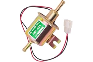 AHL 12V Electric 1/4 Fuel Pump Universal Low Pressure Transfer Inline Fuel Pump 2.5-4PSI 2.5-4psi for Lawn Mower Motorcycle C