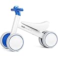 XJD Baby Balance Bikes Bicycle Baby Toys for 1 Year Old Boy Girl 10 Month -36 Months Toddler Bike Infant No Pedal 4 Wheels First Bike or Birthday Toys Children Walker (White Blue)