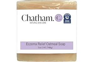 Chatham Natural Skin Care Eczema Relief Oatmeal Soap, Soothing oatmeal bath, treatment for eczema rosacea, psoriasis