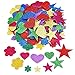 Outus 2.65 Ounce Foam Glitter Stickers Self-Adhesive Foam Stickers, Star, Mini Heart and Flower Shape