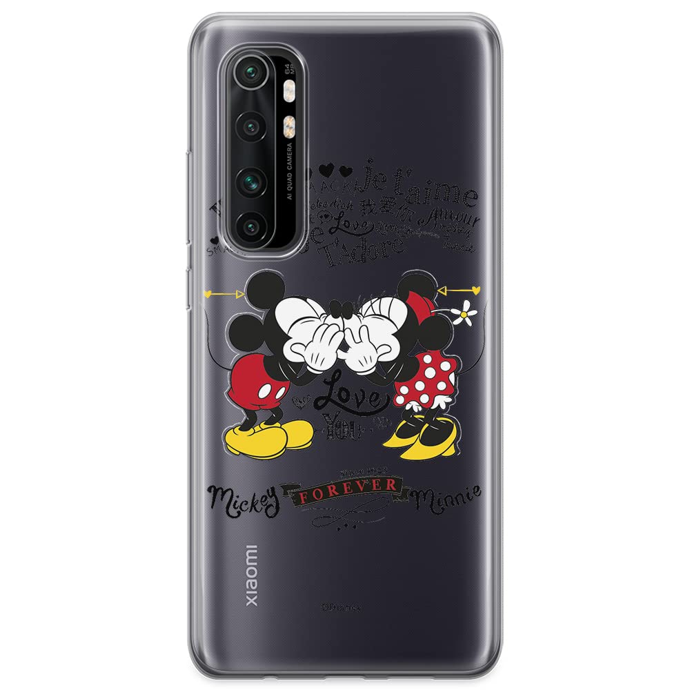 ERT GROUP mobile phone case for Xiaomi MI NOTE 10 Lite original and officially Licensed Disney pattern Mickey & Minnie 005 optimally adapted to the shape of the mobile phone, partially transparent