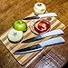 Ceramic Kitchen Knives-3 Piece Set- 4” Pairing/Fruit, 5” Utility /Slicing, 6” Chefs Carving Knife With Gift Box. Beautiful Cutlery With White Handles And Black Blades.