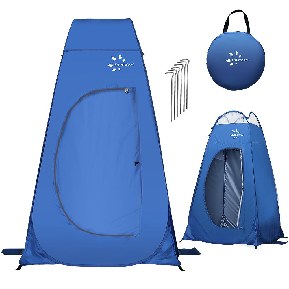 Fruiteam Pop Upプライバシーテントの変更のポータブルトイレシャワーシルバーコーティングdressing部屋テントuv保護プライバシーシェルターキャンプcabana ブルー B079fntcpb テント 安い購入 Www Bakesbangpol Jatimprov Go Id