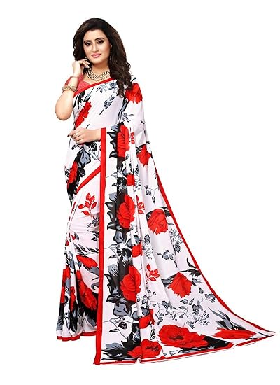 amazon white colour sarees